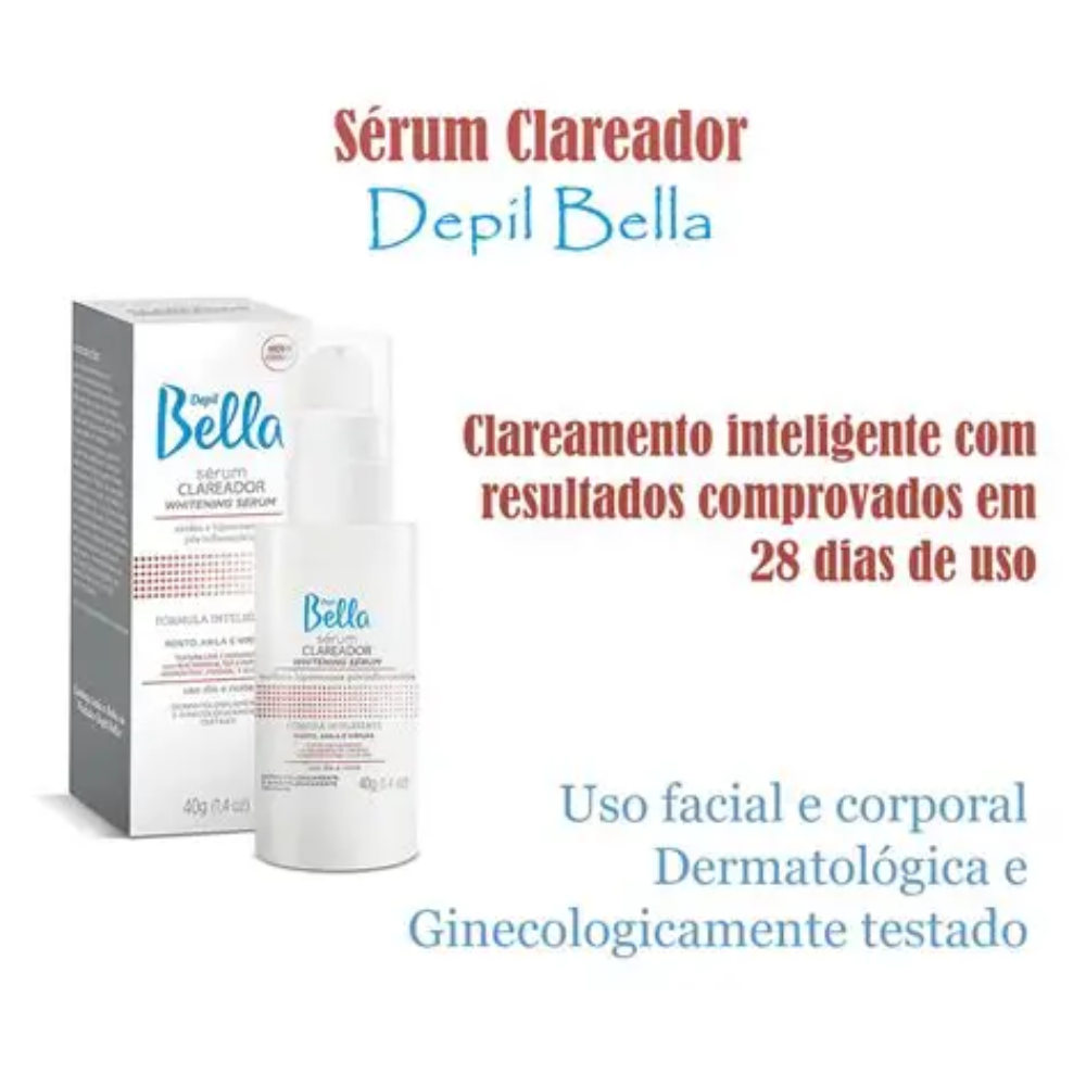 Kit Clareador Facial Sérum E Esfoliante Facial Depil Bella
