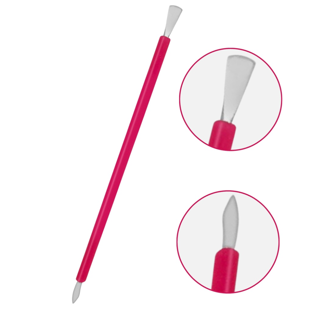 Espátula De Inox Com Silicone Rosa Isis Cutelaria