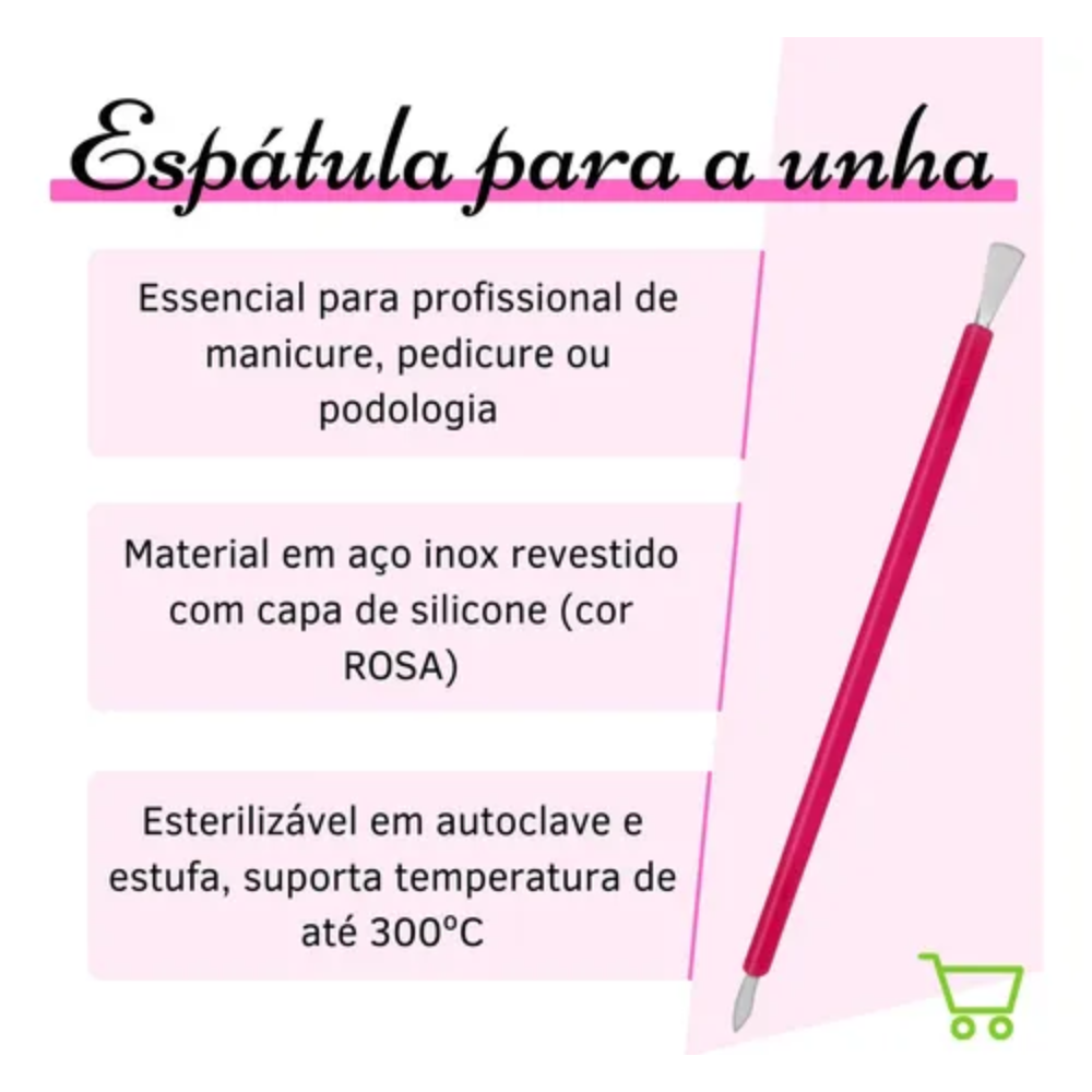 Espátula De Inox Com Silicone Rosa Isis Cutelaria