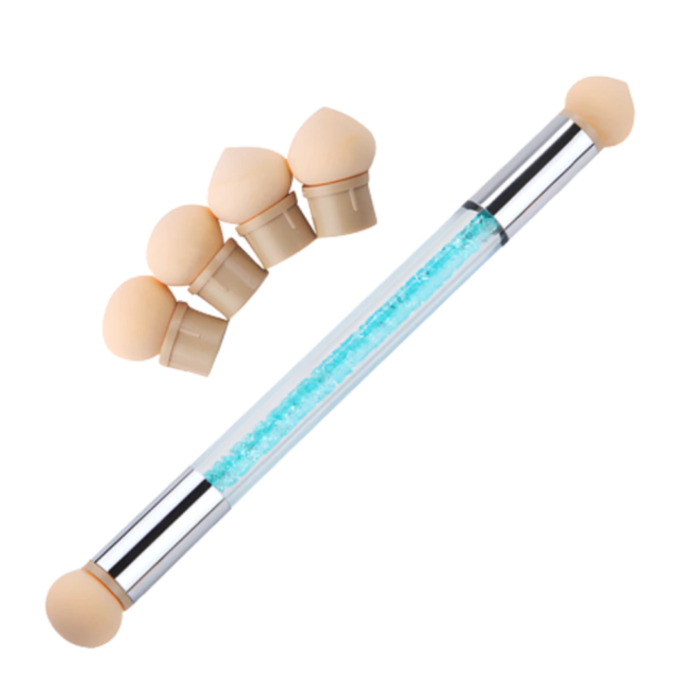 Kit De Esfumaçar Nail Art Tool Cabo De Cristal