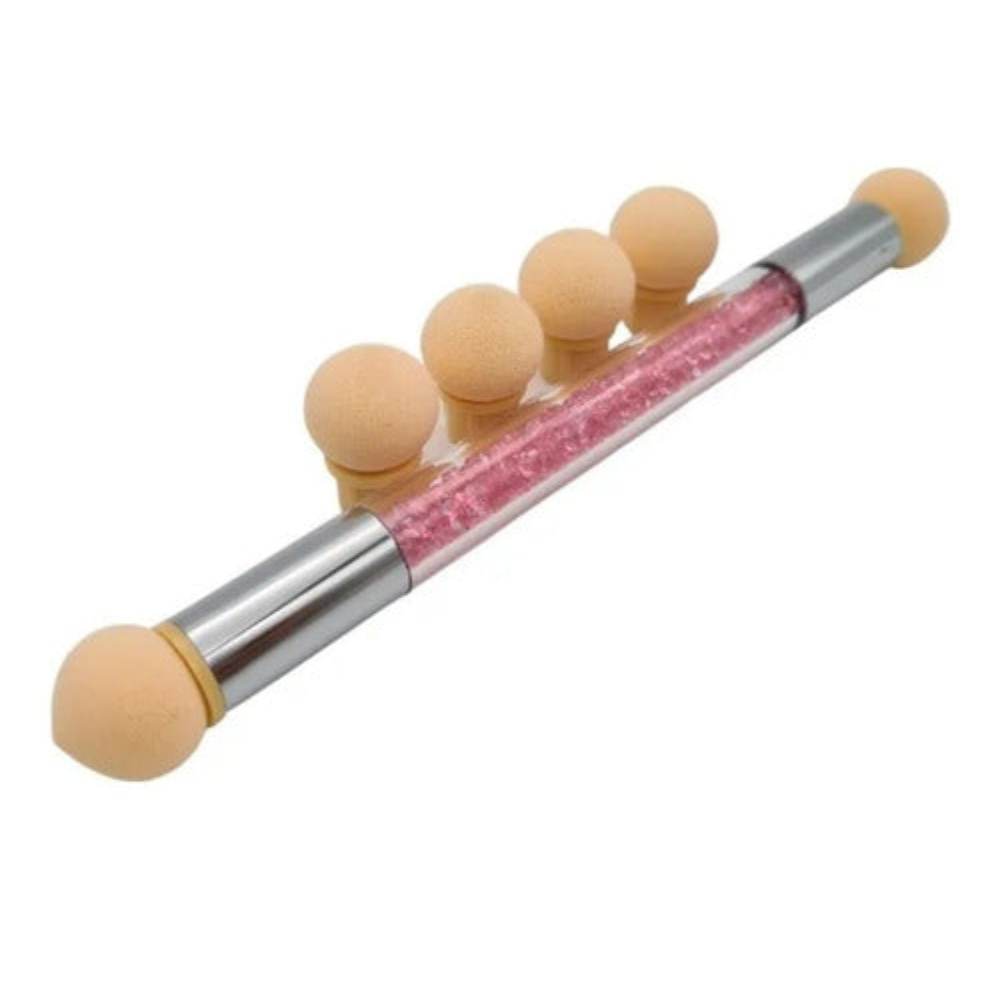 Kit De Esfumaçar Nail Art Tool Cabo De Cristal
