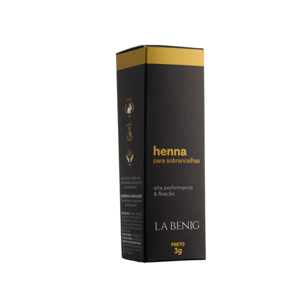 Kit La Benig Henna E Fixador Profissional 3g Preto