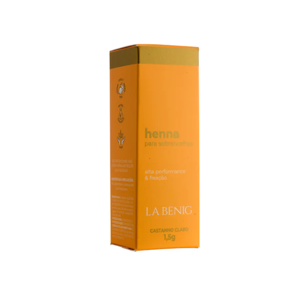 Kit La Benig Henna E Fixador Profissional 1,5g Castanho Claro
