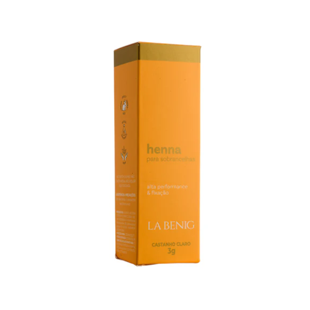 Kit La Benig Henna E Fixador Profissional 3g Castanho Claro