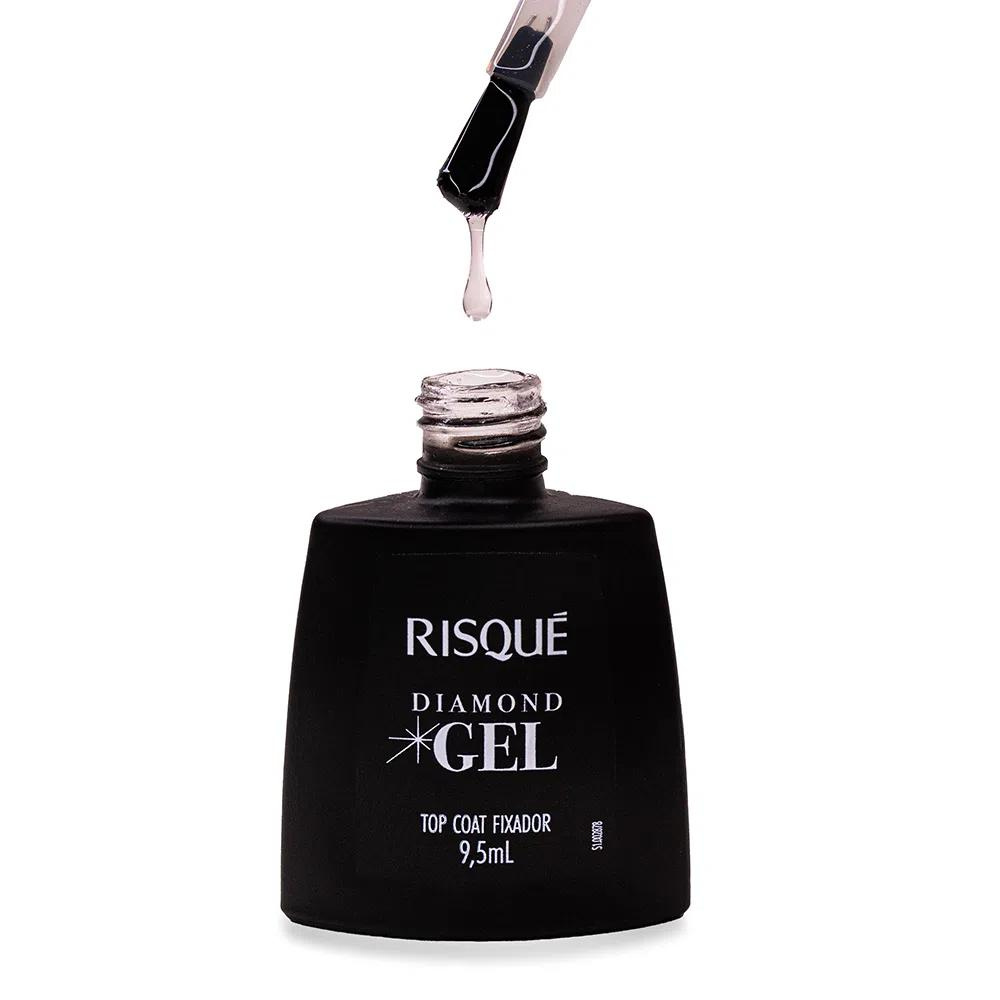 Esmalte Risqué Top Coat Fixador Diamond Gel 9,5ml