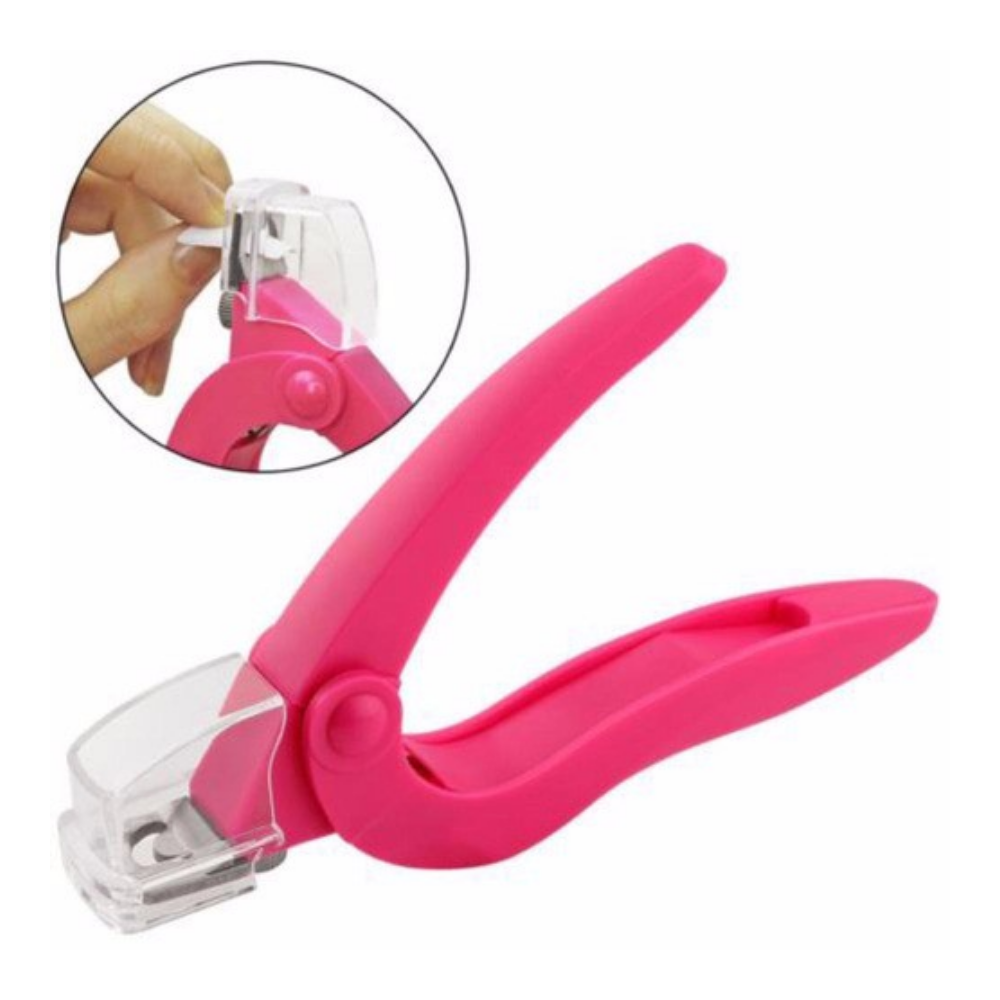 Alicate Cortador De Tips Corte Triplo - Rosa