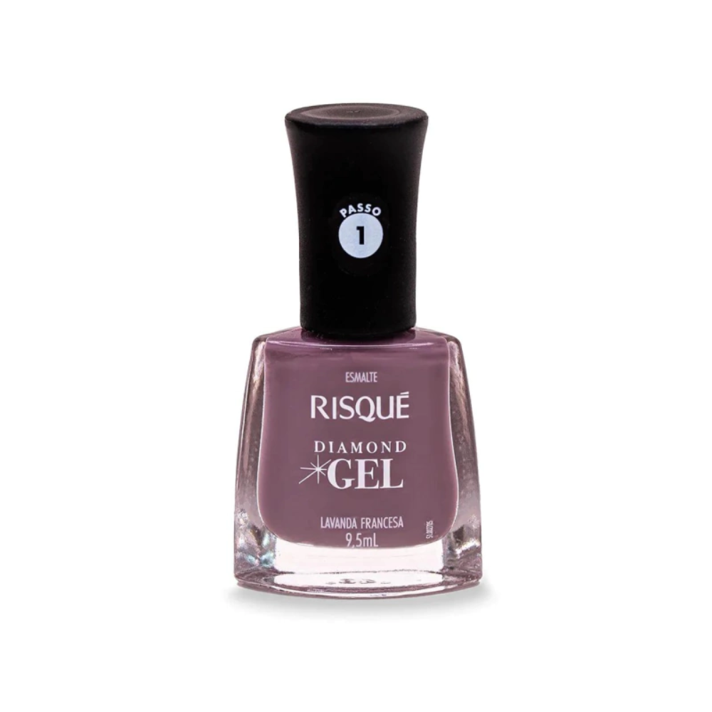 Esmalte Risqué Diamond Gel Lavanda Francesa 9,5ml - Nude - Diamond Gel
