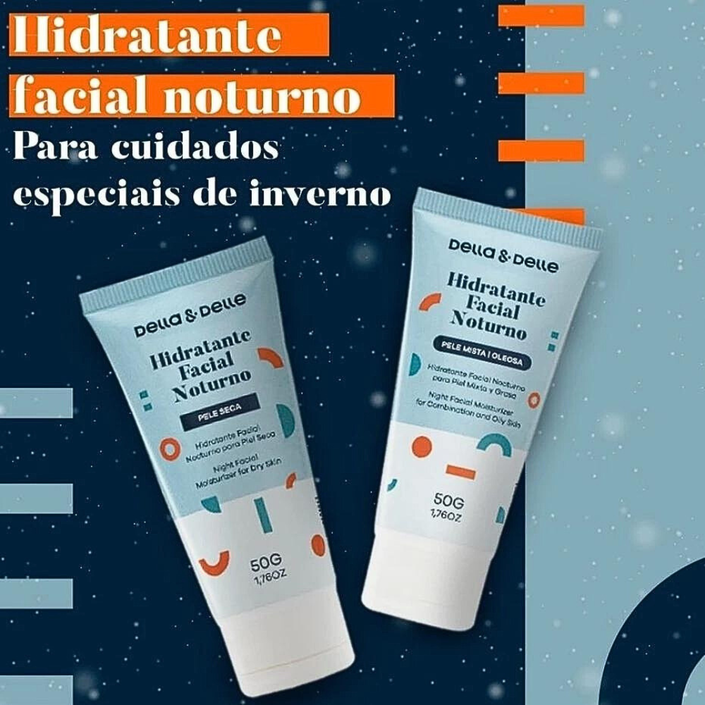 Hidratante Facial Noturno Pele Mista E Oleosa Della E Delle 50g Extrato De Erva Cidreira