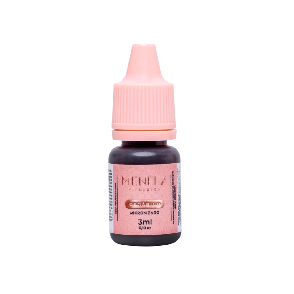 Pigmento Menela Mr. Shark Castanho Escuro Intenso Orgânico Micropigmentação Sobrancelhas 3ml