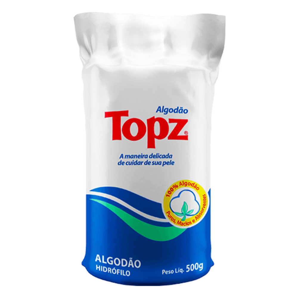 Algodão Hidrófilo em Rolo Topz 500g