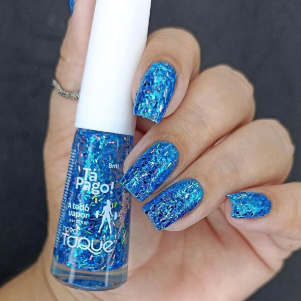 Esmalte Novo Toque Glitter A Todo Vapor 8ml