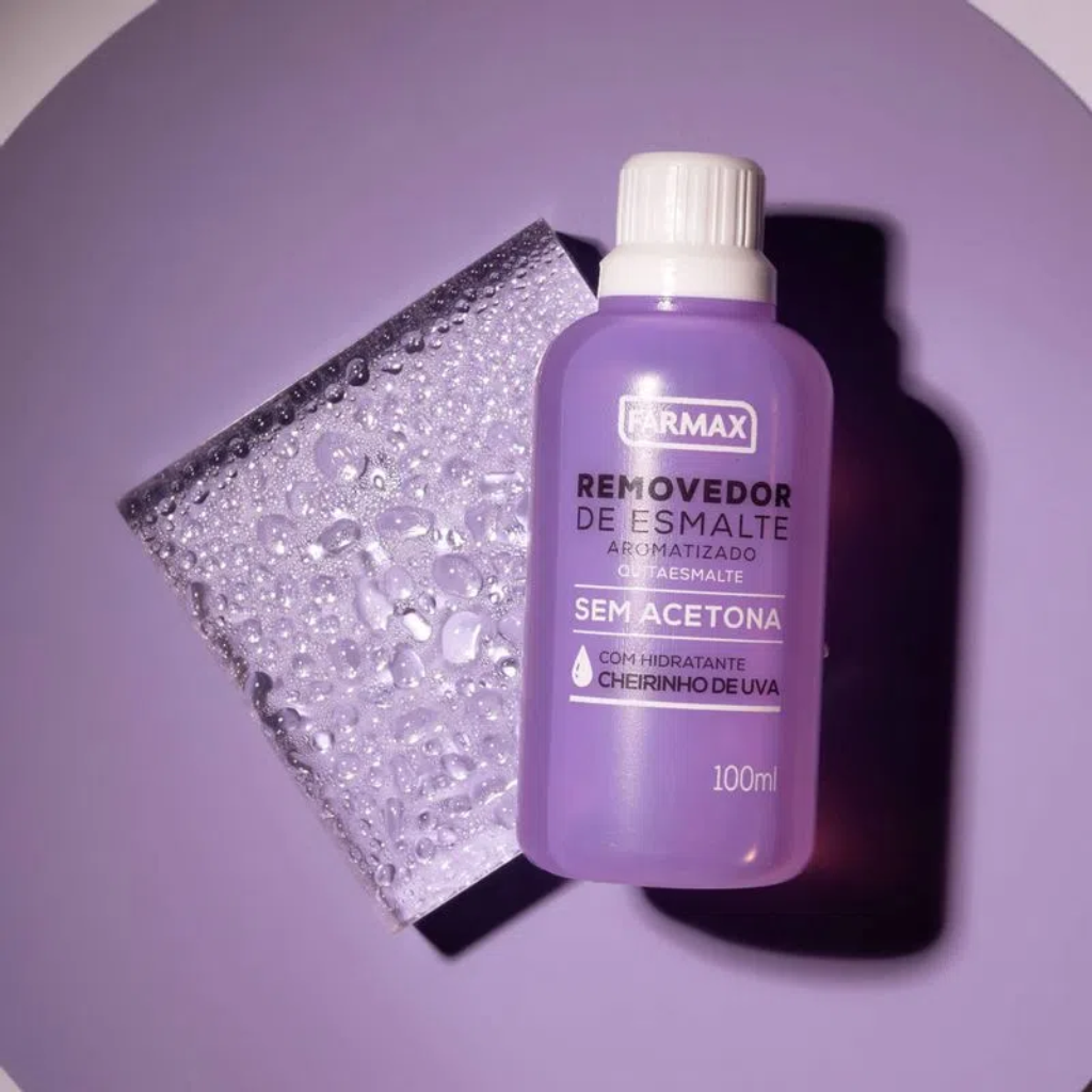 Removedor Sem Acetona Com Hidratante Cheirinho De Uva 500ml Farmax