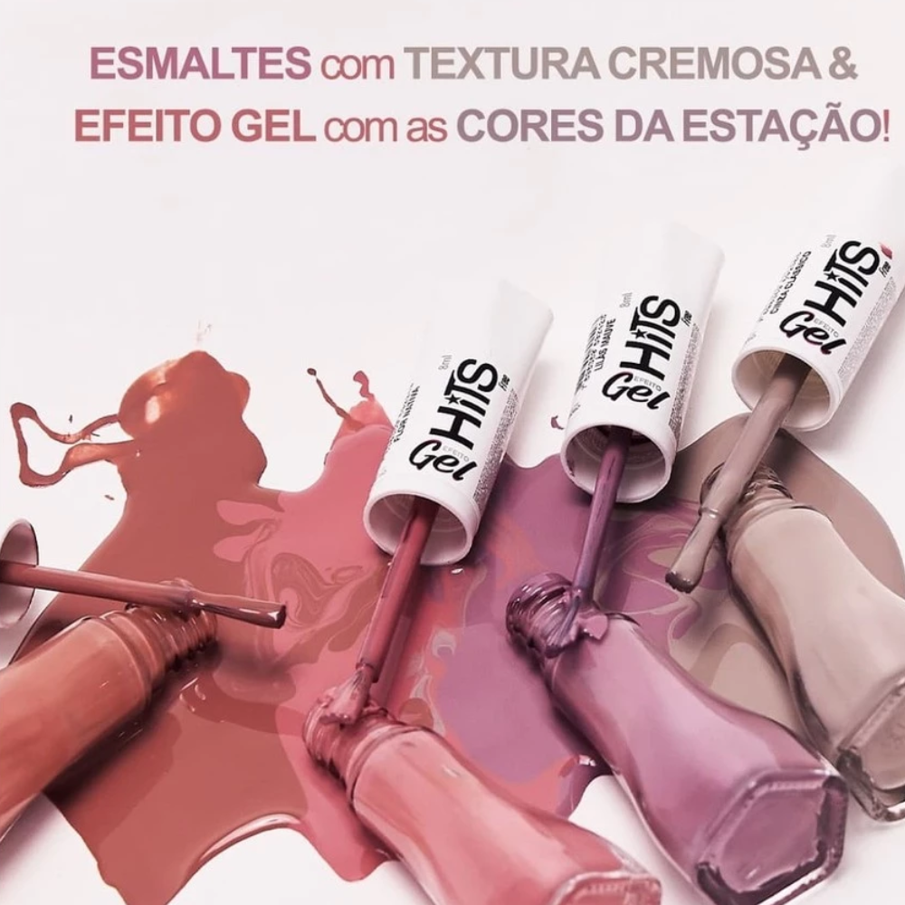 Esmalte Hits Cremoso Efeito Gel Lilás Mauve 8ml