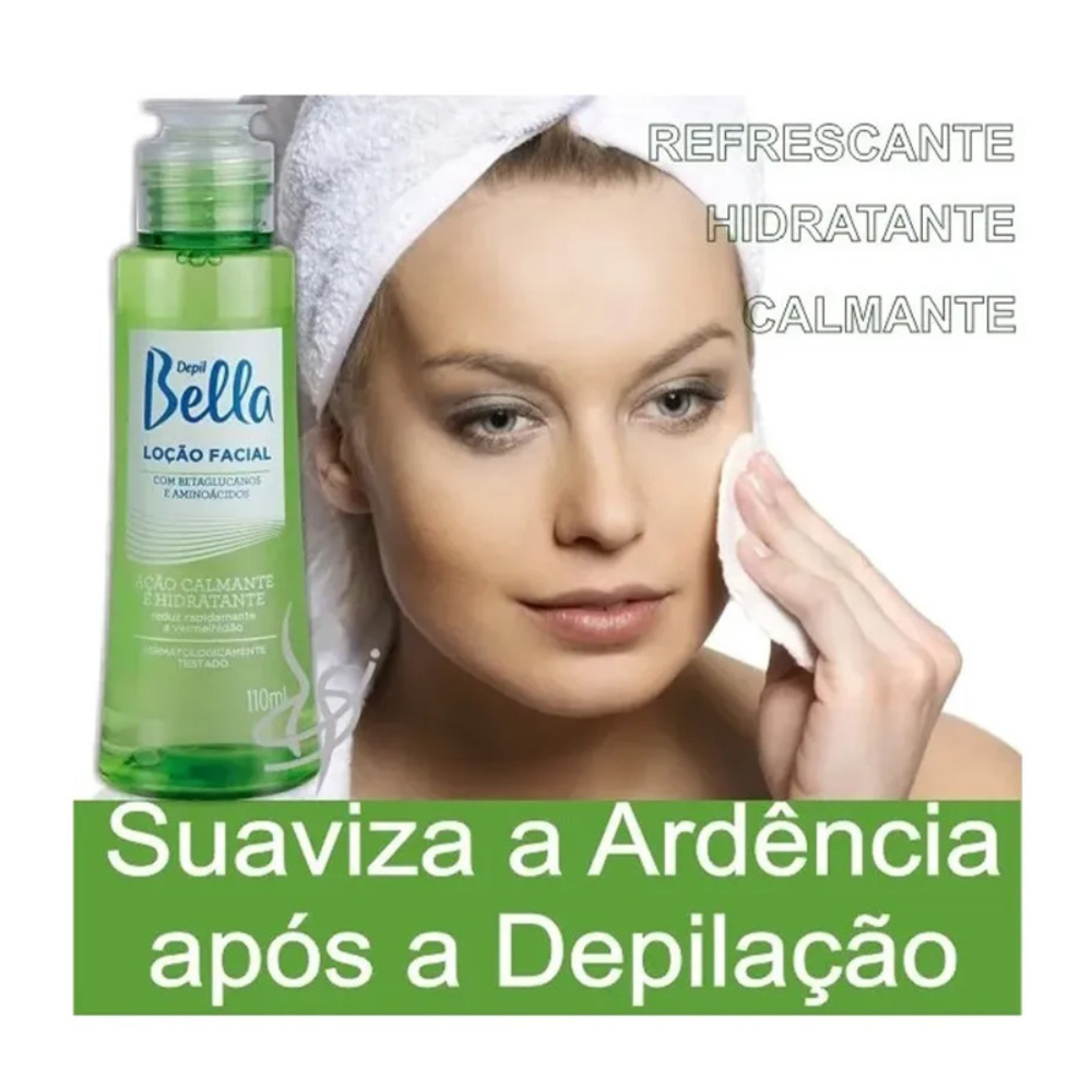 Loção Calmante Facial E Corporal Com Betaglucanos E Aminoácidos Depil Bella 110ml