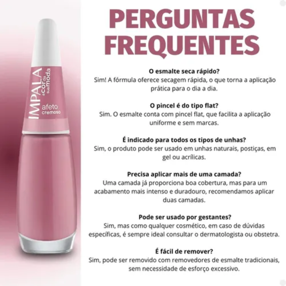 Esmalte Impala Cremoso A Cor Da Sua Moda Afeto 7,5ml