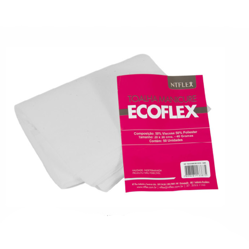 Toalha Manicure Eco Flex 20x30cm 100 Unidades Ntflex
