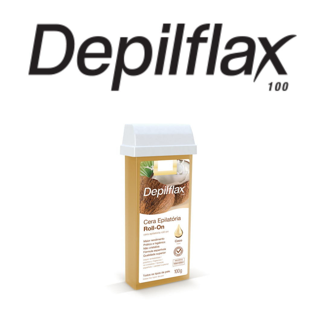 Refil Cera Depilatória Roll On Coco Depilflax 100g