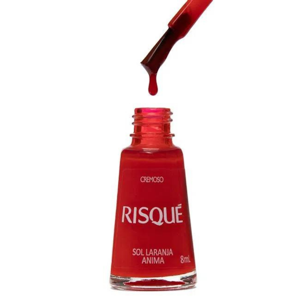 Esmalte Risqué Cremoso Sol Laranja Anima 8ml - Laranja