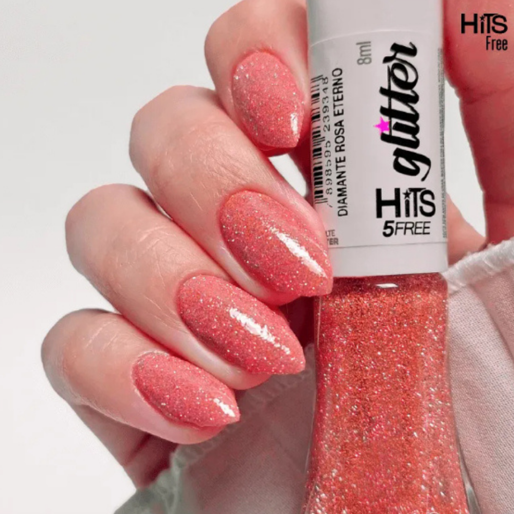 Esmalte Hits Glitter Diamante Rosa Eterno 8ml