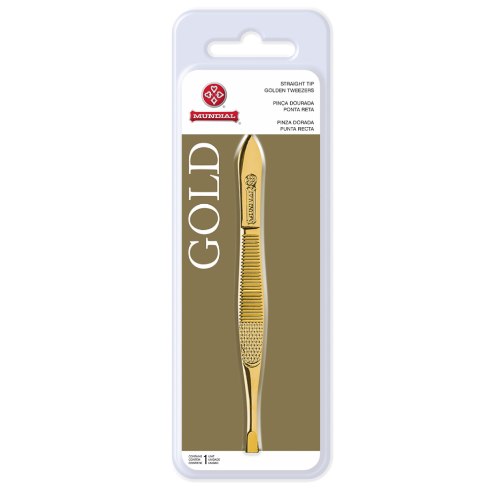 Pinça Ponta Reta Gold Mundial