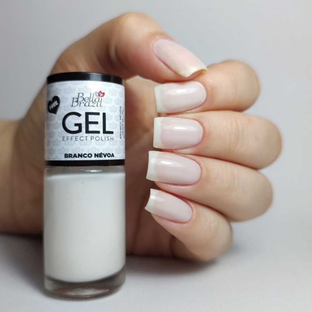 Esmalte Bella Brazil Efeito Gel Cremoso 829 Branco Névoa