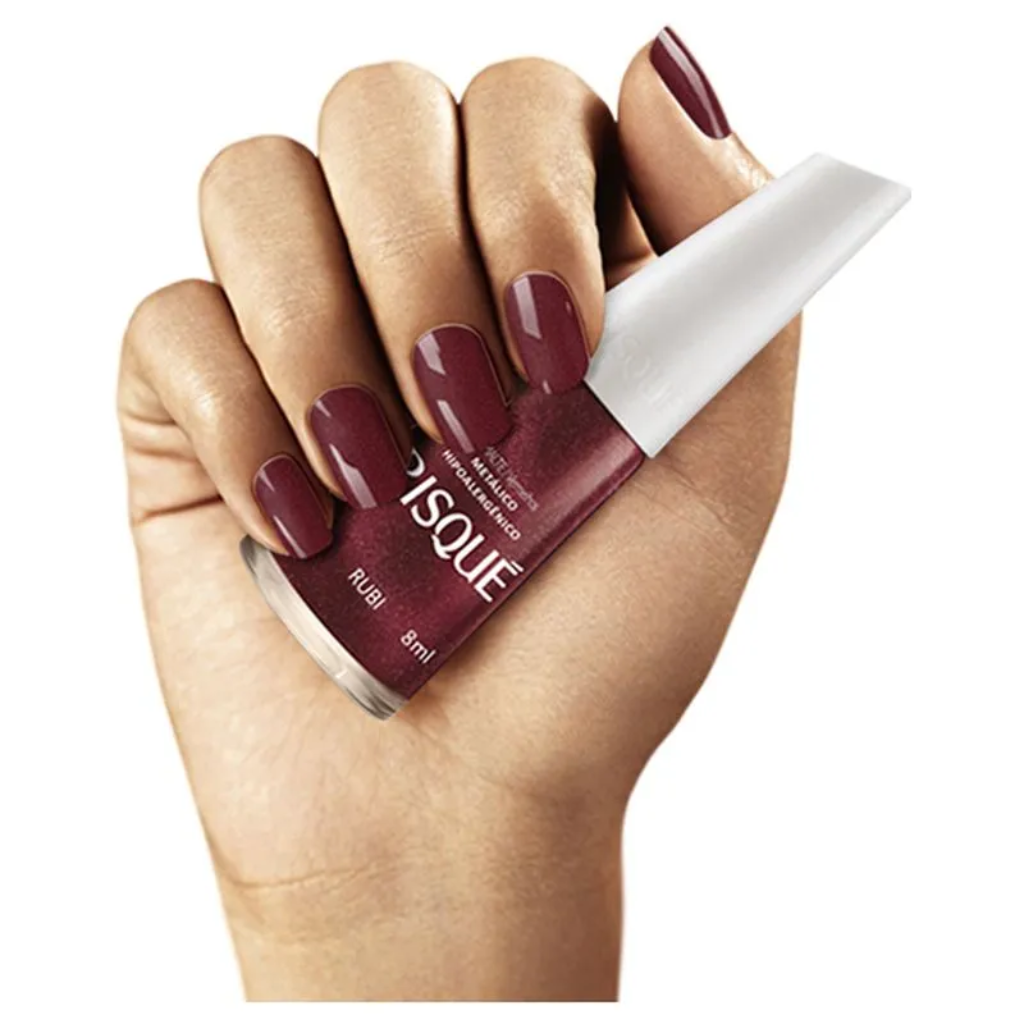 Esmalte Risqué Metálico Rubi 8ml - Vermelho