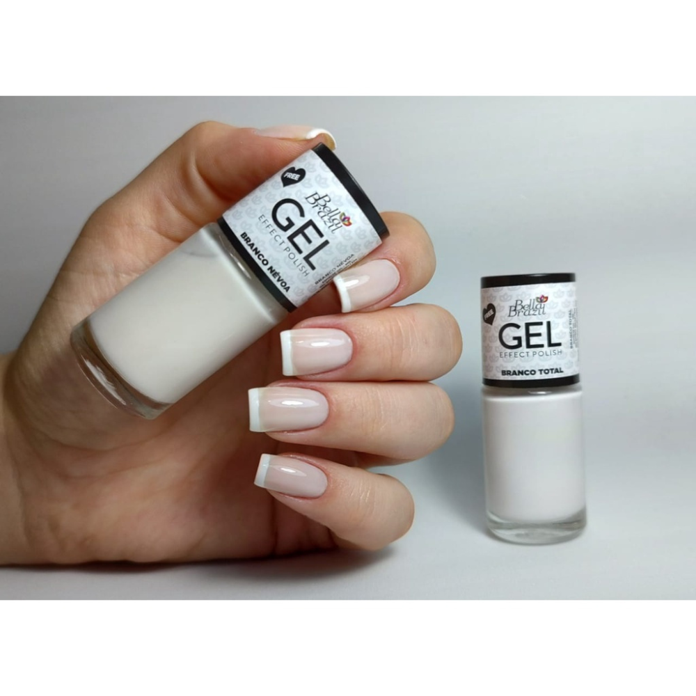 Esmalte Bella Brazil Efeito Gel Cremoso 829 Branco Névoa