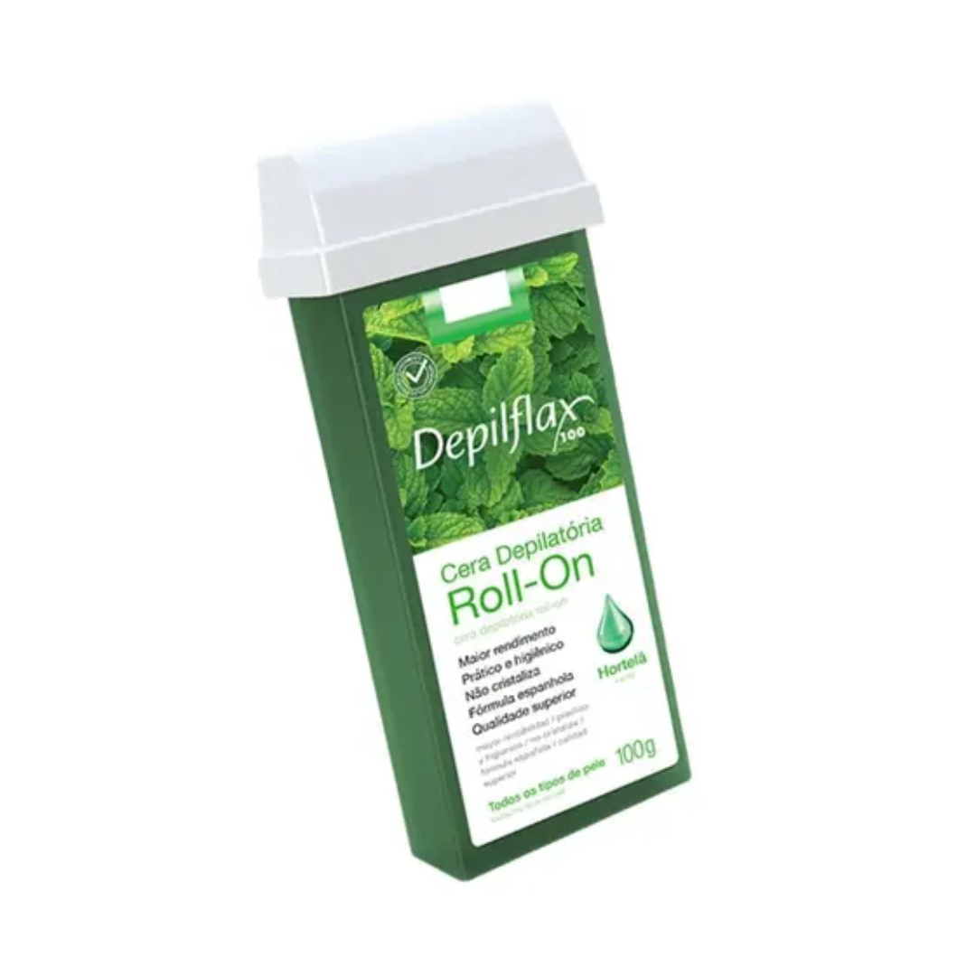 Refil Cera Depilatória Roll On Hortelã Depilflax 100g