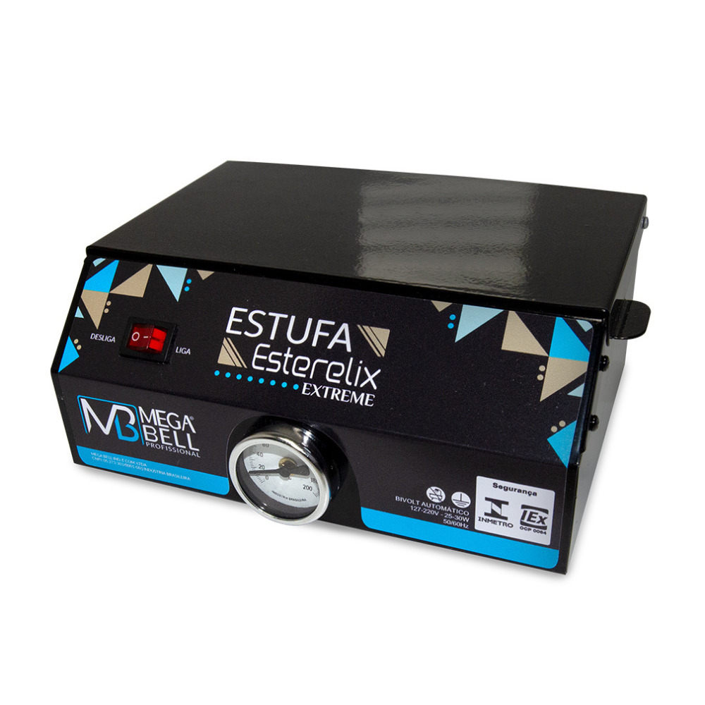 Estufa Esterelix Extreme Com Termômetro Preta Mega Bell