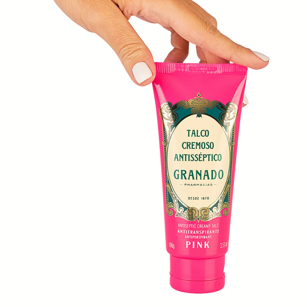 Talco Cremoso Antisséptico Granado Pink 100g