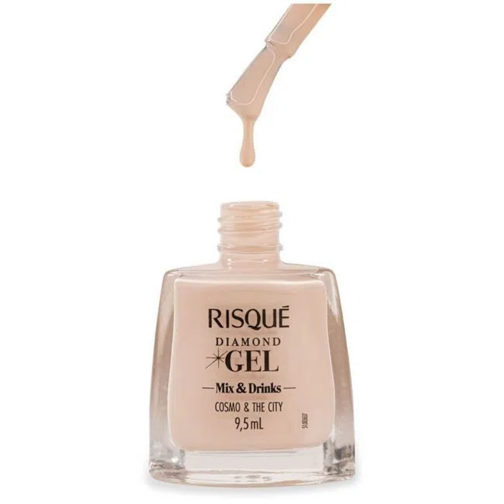 Esmalte Risqué Diamond Gel Cosmo E The City 9,5ml - Rosa - Diamond Gel
