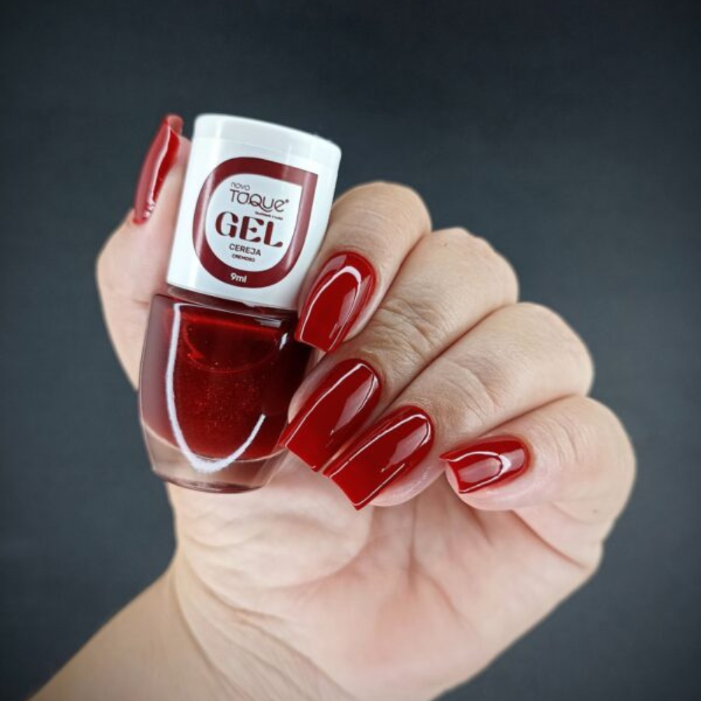 Esmalte Novo Toque Cremoso Efeito Gel Cereja 9ml