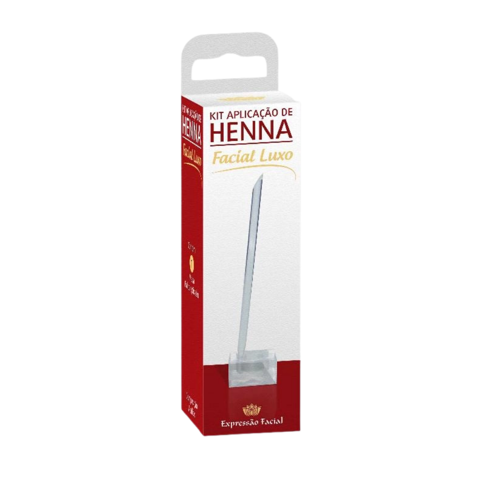 Kit Aplicação De Henna Facial Luxo Em Acrílico Expressão Facial
