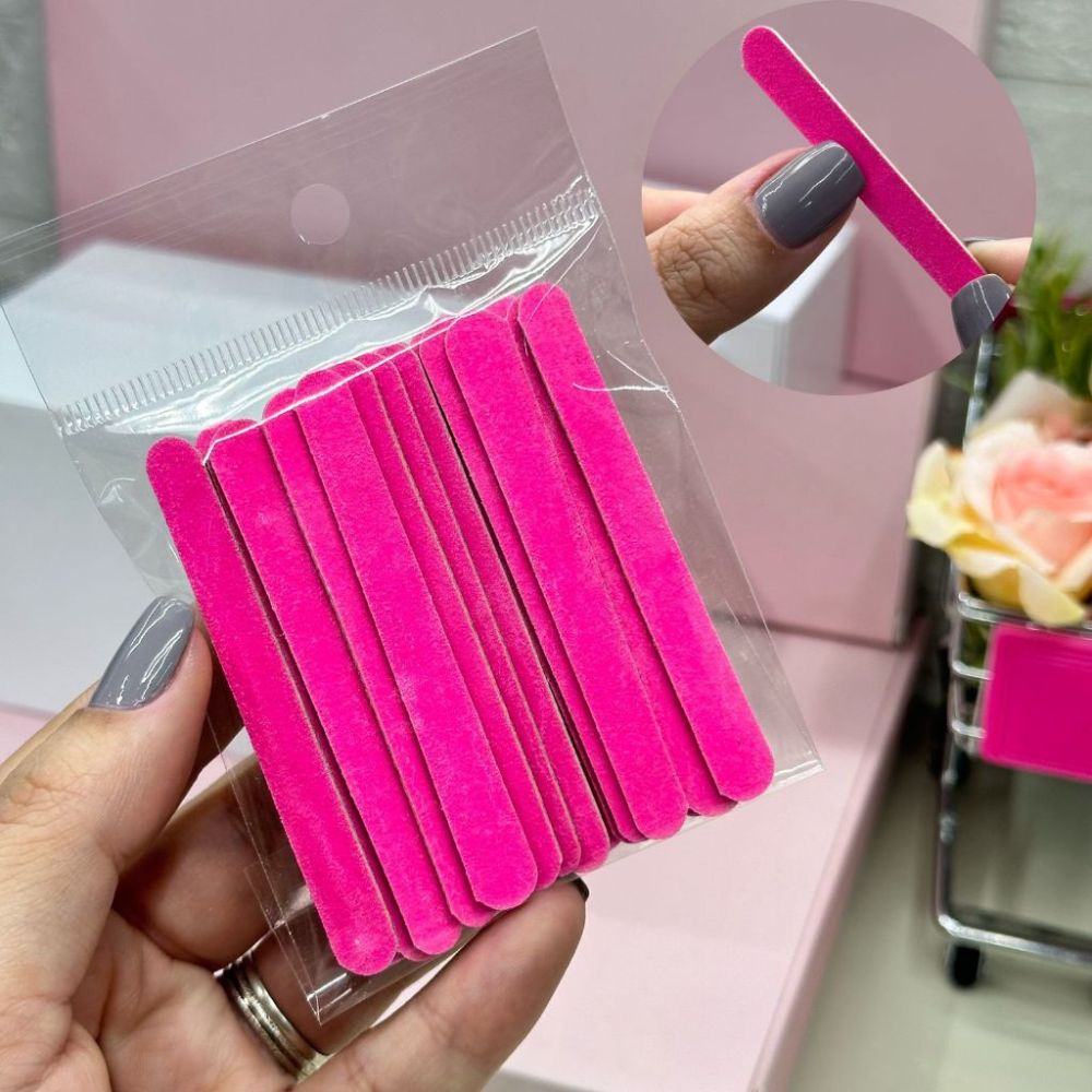 Lixa De Unha Mini Rosa 20 Unidades Santa Clara