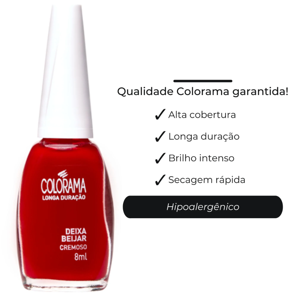 Esmalte Colorama Cremoso Deixa Beijar - Vermelho