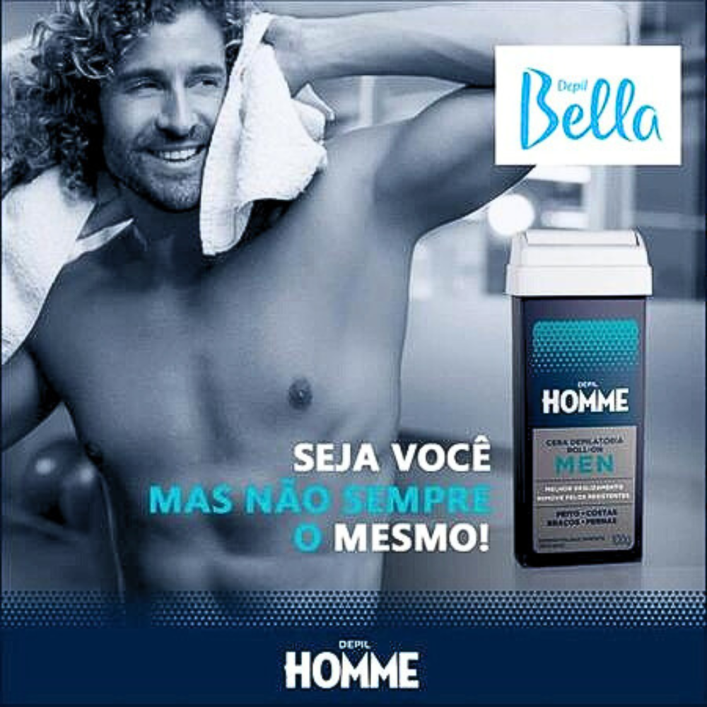 Refil Cera Depilatória Roll On Deo Masculino Depil Homme 100g