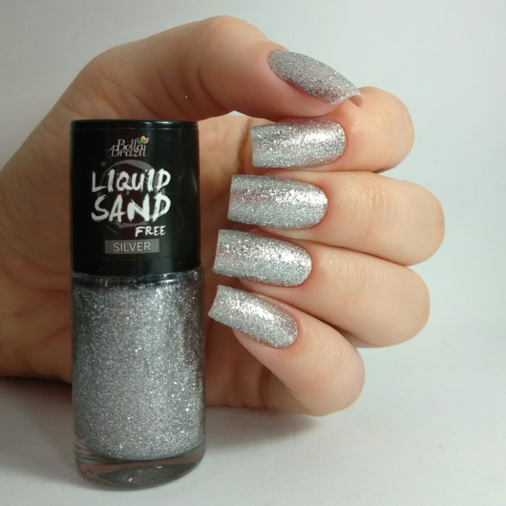 Esmalte Bella Brazil Liquid Sand 1302 Silver