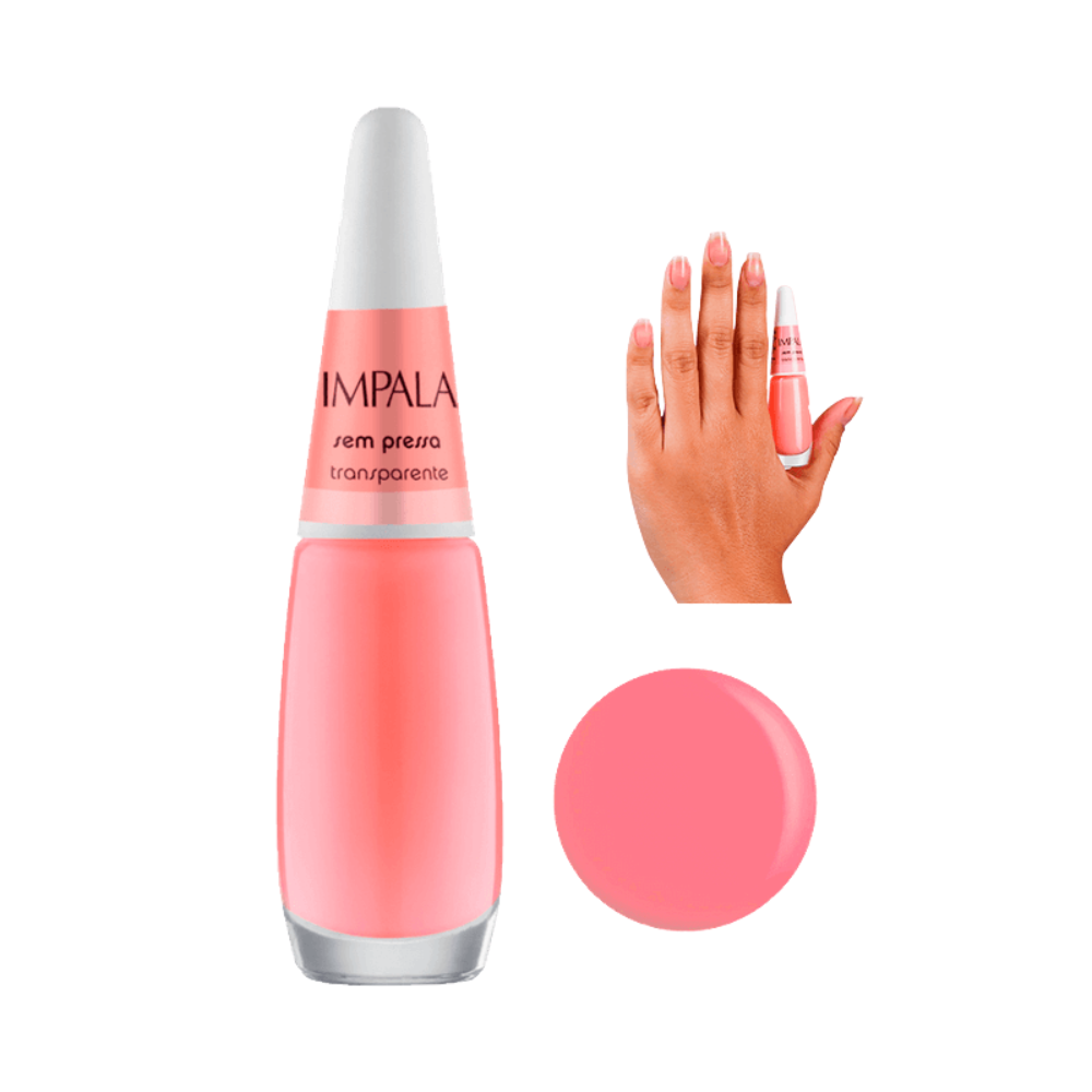 Esmalte Impala Transparente A Cor Da Sua Moda Sem Pressa 7,5ml