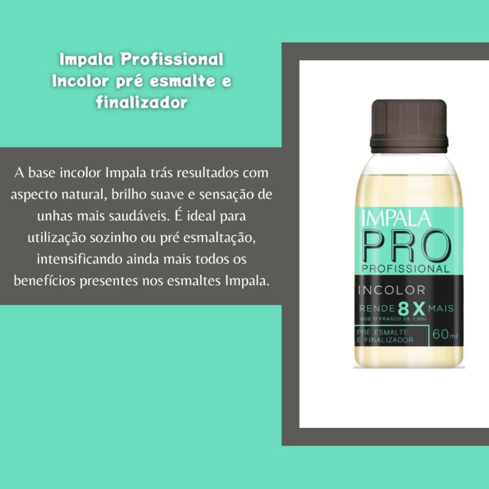 Esmalte Impala Tratamento Linha Profissional Incolor 60ml