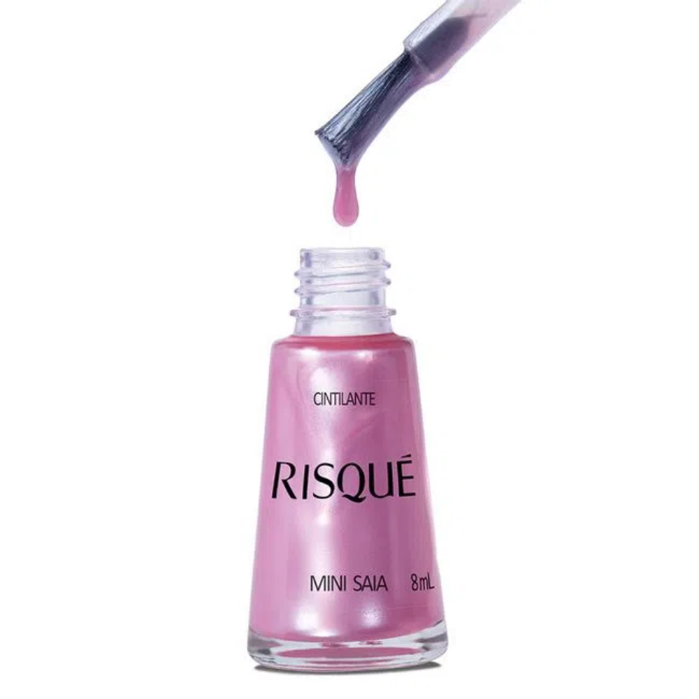 Esmalte Risqué Cintilante Mini Saia 8ml - Rosa