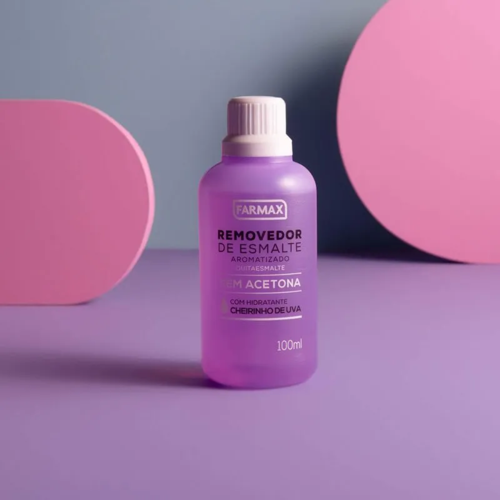 Removedor Sem Acetona Com Hidratante Cheirinho De Uva 500ml Farmax