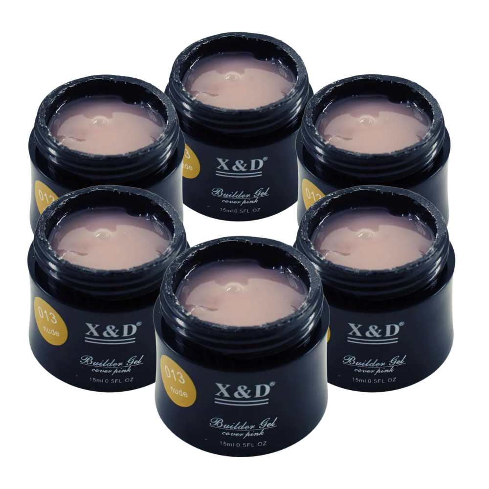 Kit 6 Builder Gel XeD 15g Nude 13
