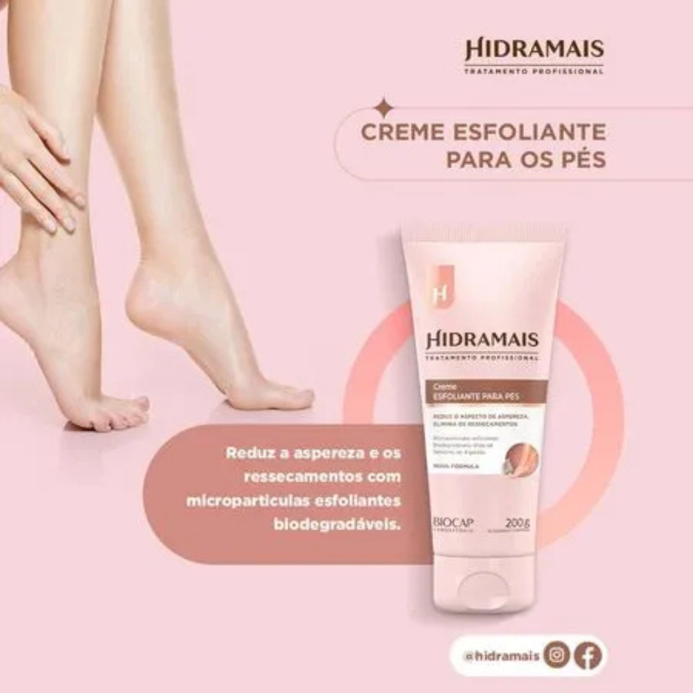 Creme Esfoliante Para Pés Hidramais 200g