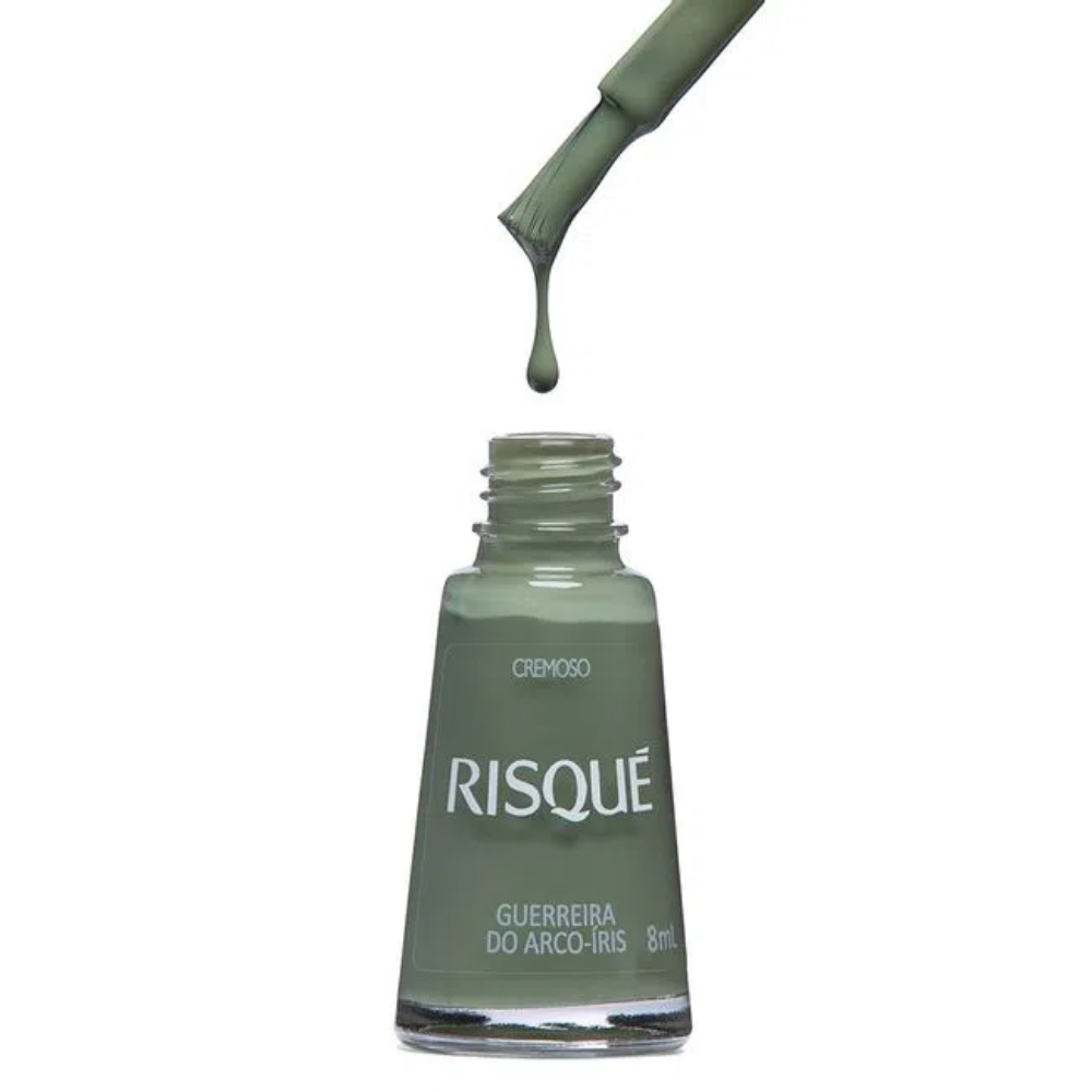 Esmalte Risqué Cremoso Guerreira Do Arco-Íris 8ml - Verde