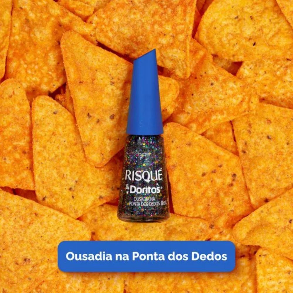 Esmalte Risqué & Doritos Glitter Ousadia Na Ponta Dos Dedos 8ml