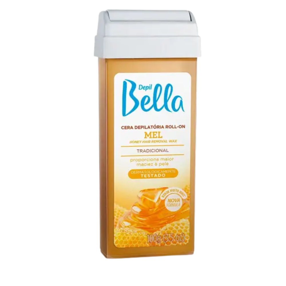 Kit 6 Refil Cera Depilatória Roll On Deo Mel Depil Bella 100g