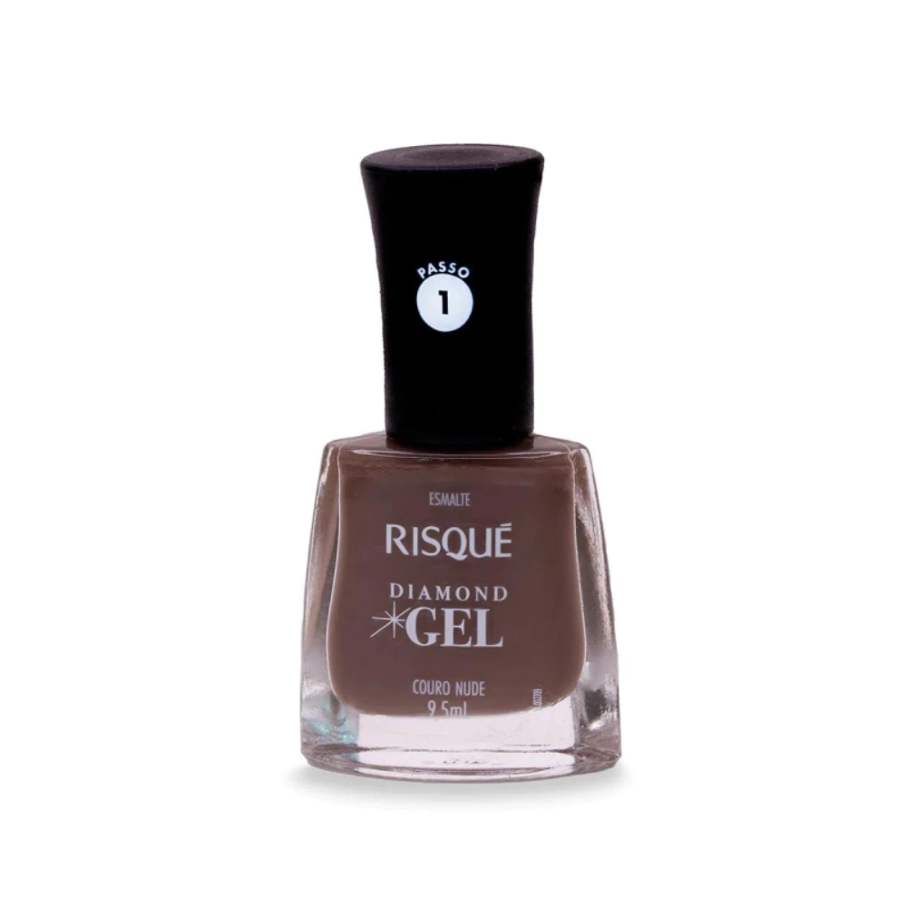 Esmalte Risqué Diamond Gel Couro Nude 9,5ml - Nude - Diamond Gel