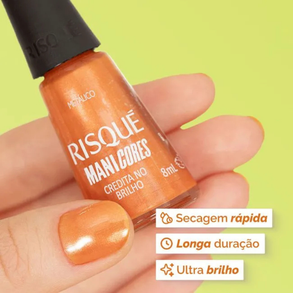 Esmalte Risqué Manicores Metálico Credita No Brilho 8ml