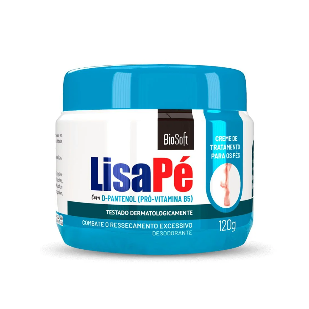 Creme Hidratante Lisa Pé Com Pantenol Biosoft 120g