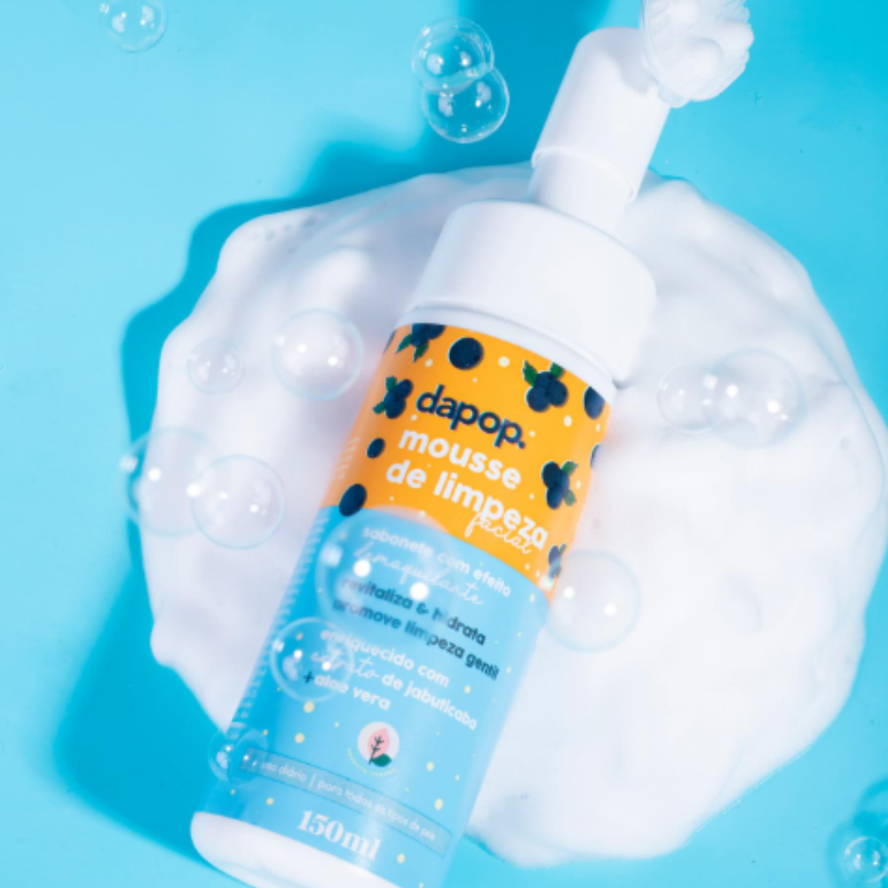 Mousse de Limpeza Facial Jabuticaba E Aloe Vera Dapop 150ml